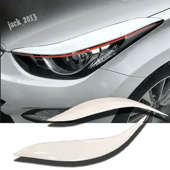 

Car modification Car accessories White headlight Cover Eyelid Eyebrow Eye Lid Brow For Hyundai Elantra 2012-2016