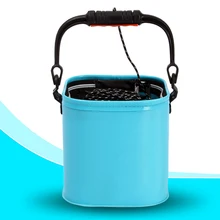 Блестящая катушка, чехол для рыболовных снастей на открытом воздухе, коробка для рыболовных снастей Peche Carpe, чехол для рыболовной сумки из материала EVA, ведро для воды с веревочным ремнем FLB11