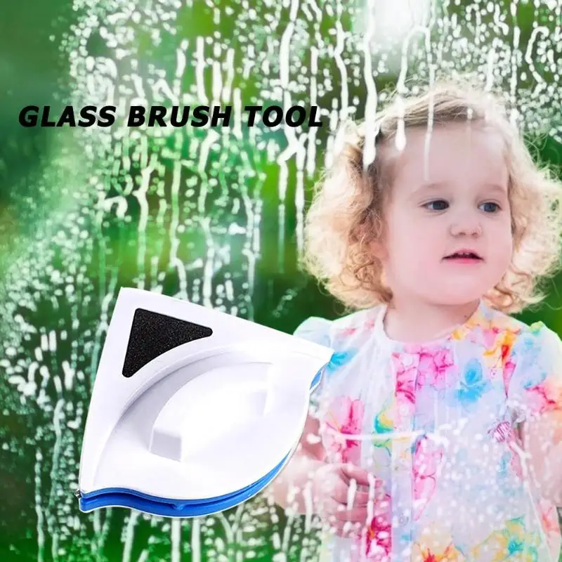 Ручной очиститель стекла стеклоочиститель двухсторонняя Магнитная Ванная комната Кухня ABS резиновая губка оконная щетка для чистки стекла инструмент