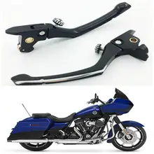 1 Пара мотоциклетный контрастный регулятор сцепления и тормозной рычаг для Harley Touring запчасти 14-16