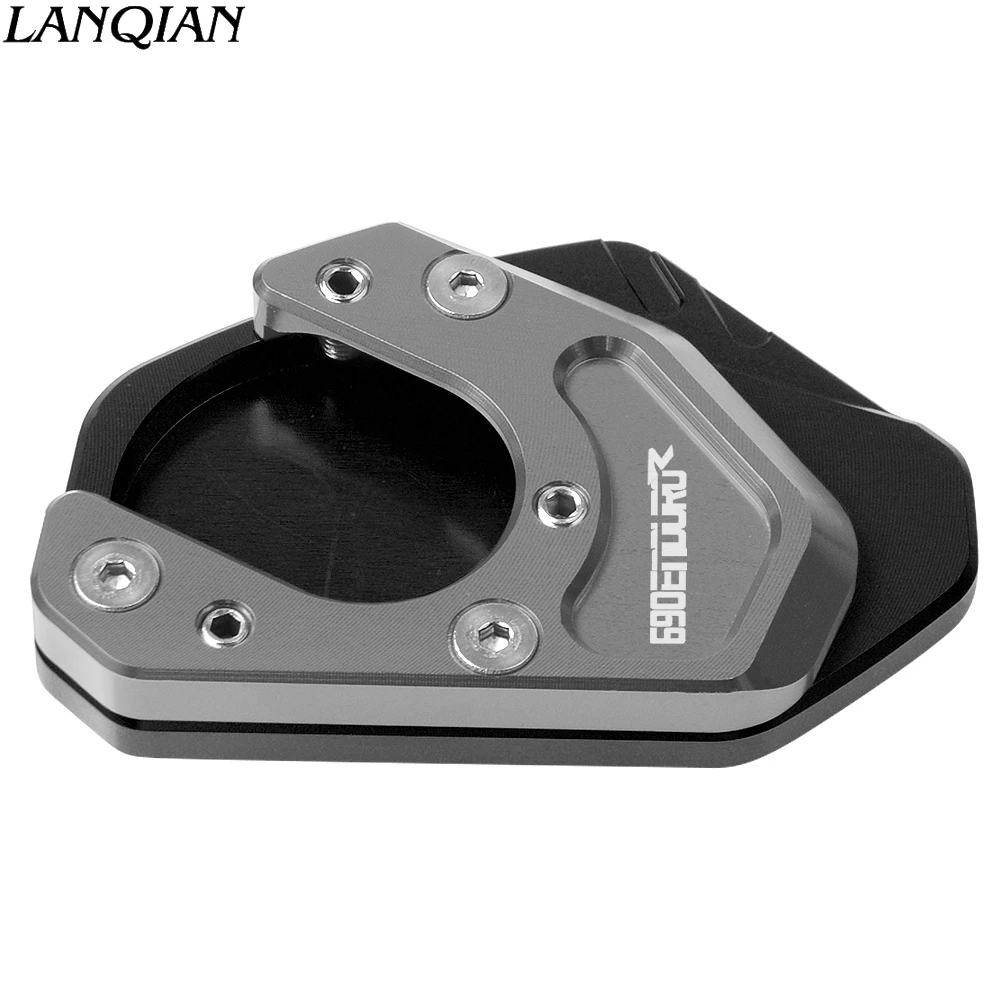 BKGY 690EnduroR logo Аксессуары для мотоциклов подставка сбоку Расширительная плата для KTM 690 Enduro R 690EnduroR 2009- duke - Цвет: BKGY 690EnduroR logo