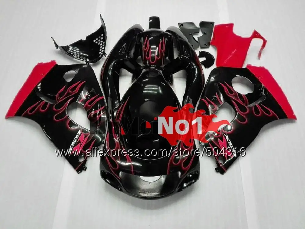 No. 17 Red flames Корпус для SUZUKI SRAD GSX-R600 1996 1997 1998 1999 2000 11MC. 71 фабрика красная GSXR750 GSXR 750 600 GSXR600 96 97 98 99 00 обтекателя - Цвет: No. 17 Red flames