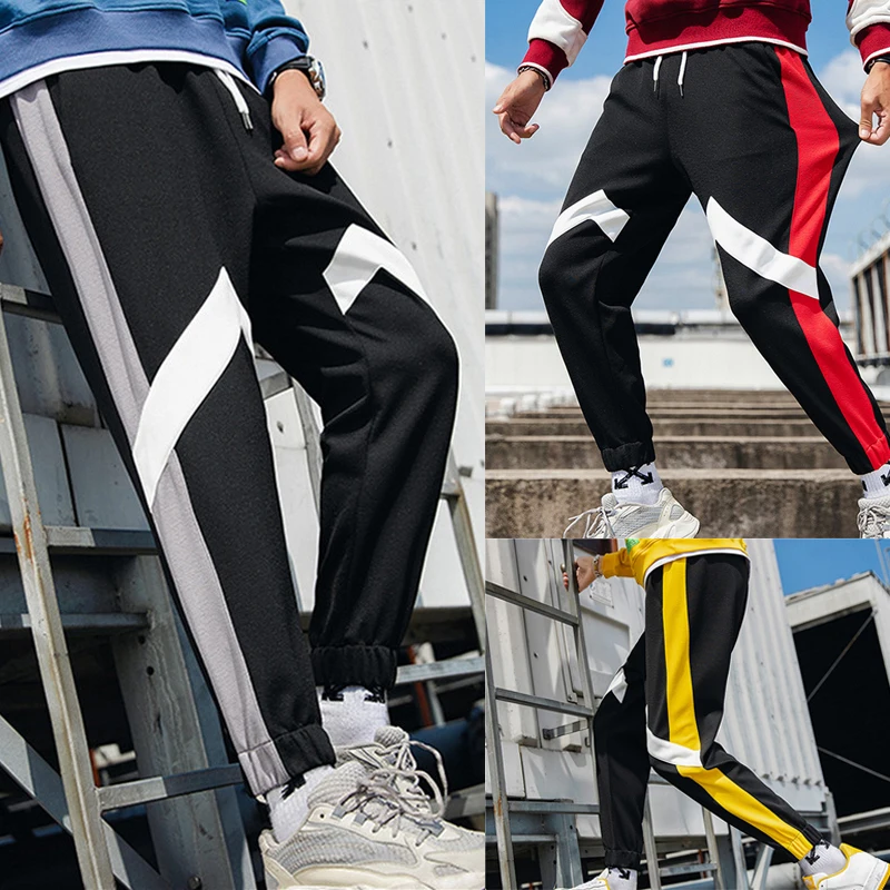 Мужские повседневные длинные штаны до щиколотки, облегающие брюки, беговые бегуны, спортивные штаны