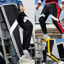 Мужские повседневные длинные штаны до щиколотки, облегающие брюки, беговые бегуны, спортивные штаны