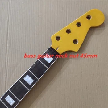 

Yellow gloss Maple 21 frets bass guitar neck part 5 string rosewood fingerboard 34 inch