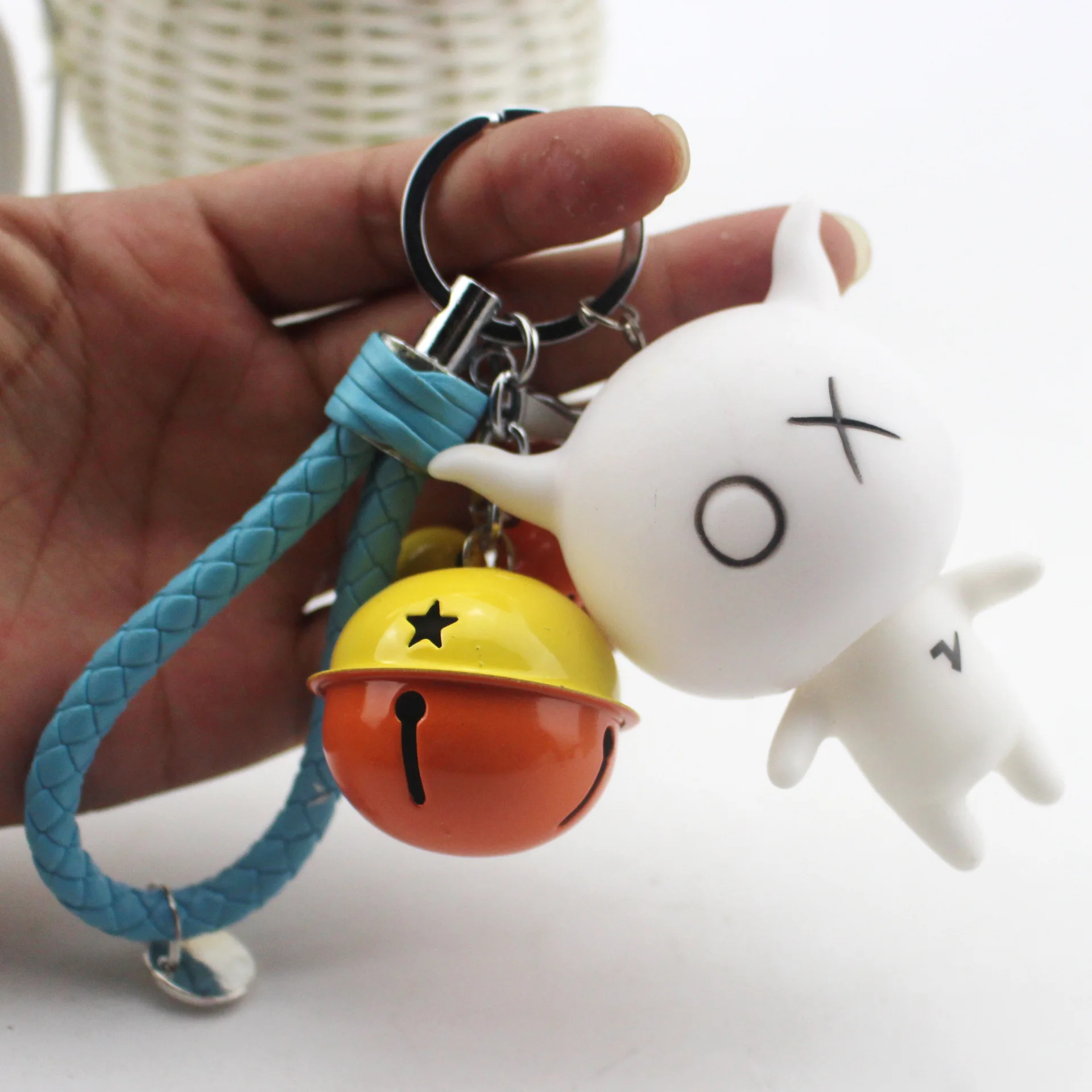 Cute Vinyl Cartoon Key Button Andox Box Bell WOMEN'S Bag Pendant Car Key Chain Pendant Wholesale