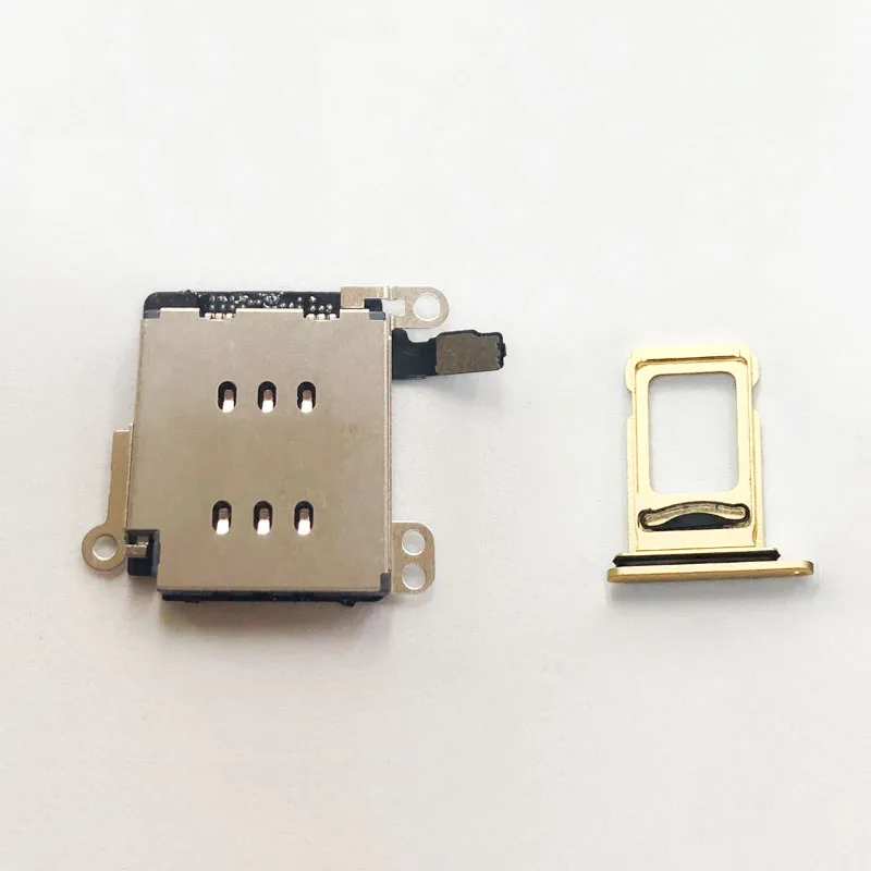 Замена для iPhone XR Dual SIM Card Reader гибкий кабель+ держатель лотка для sim-карты слот адаптер - Цвет: Yellow