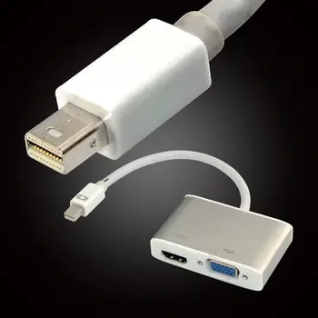 

mini DP displayport to HDMI + VGA converter cable mac thunderbolt to projector