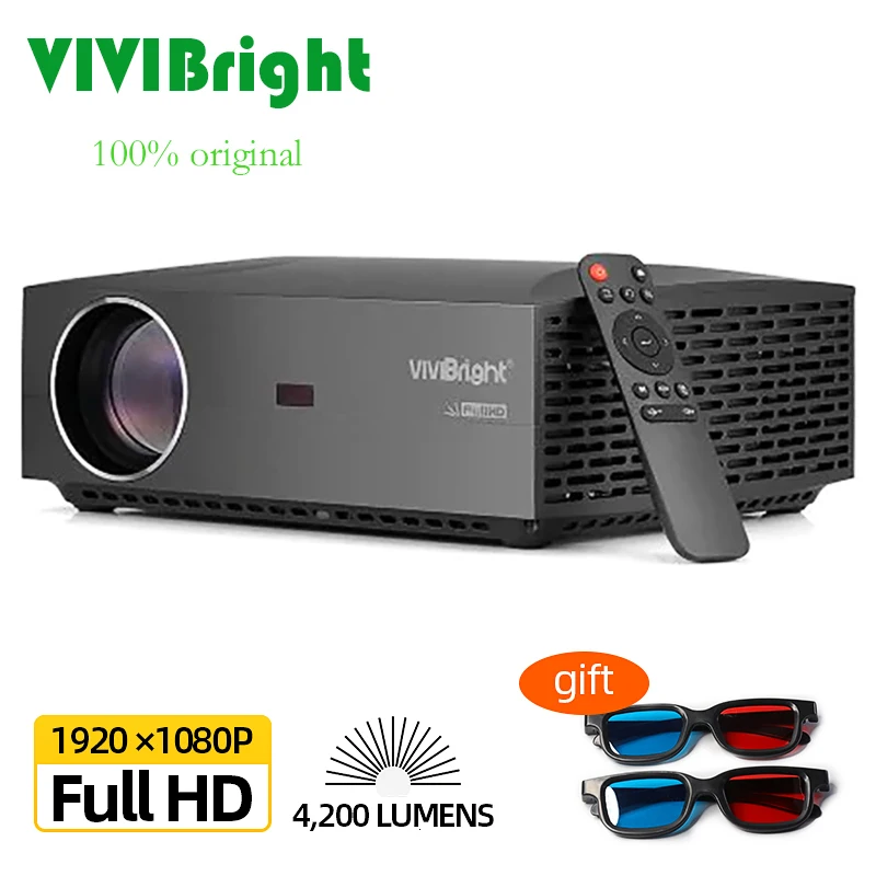 VIVIBright-Real-Full-HD-1080P-Projector-Android-9-0-WIFI-Bluetooth-3D-Movie-video-Projector-TV