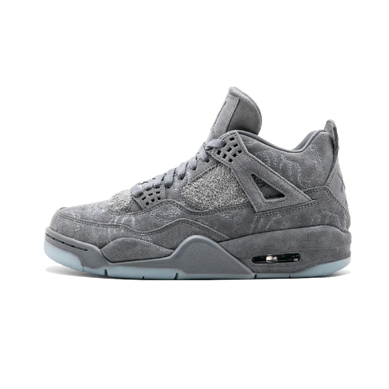Kaws Grey Jordan Ретро 4 мужские баскетбольные кроссовки татуировки одиночные день разводят белый Ce Мужские t Черный кот уличные спортивные кроссовки чистые деньги - Цвет: Kaws Grey
