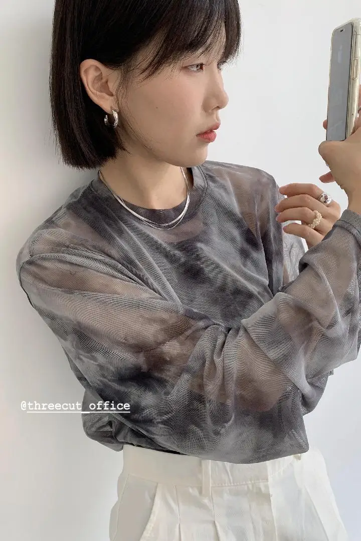 Lengthy Sleeve T-shirts Girls Spring Stylish Tie Dye Design Mesh Harajuku Classic Girls Tops Ulzzang Retro Excessive Avenue Teenagers Clothes 5 Hcd28edc1b1e44f6fa34b30a17074503dr
