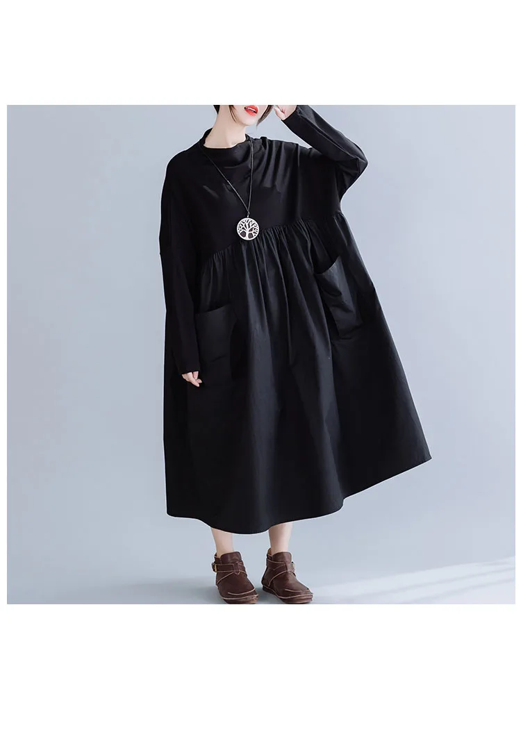 BelineRosa Big Sizes Women Clothing Simple Black Color Large Size Women Clothing YLFS0017