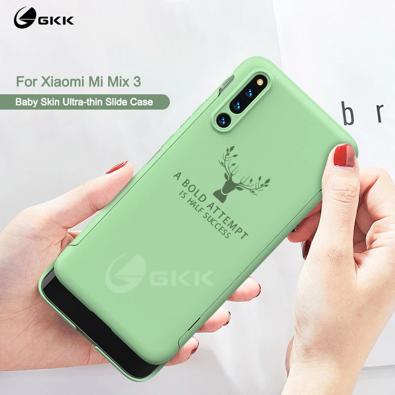 

GKK 2 in 1 Slide Case for Xiaomi Mi Mix 3 Case Double Protection Armor Pattern Matte Cover for Xiaomi mix 3 Case Fundas Coque
