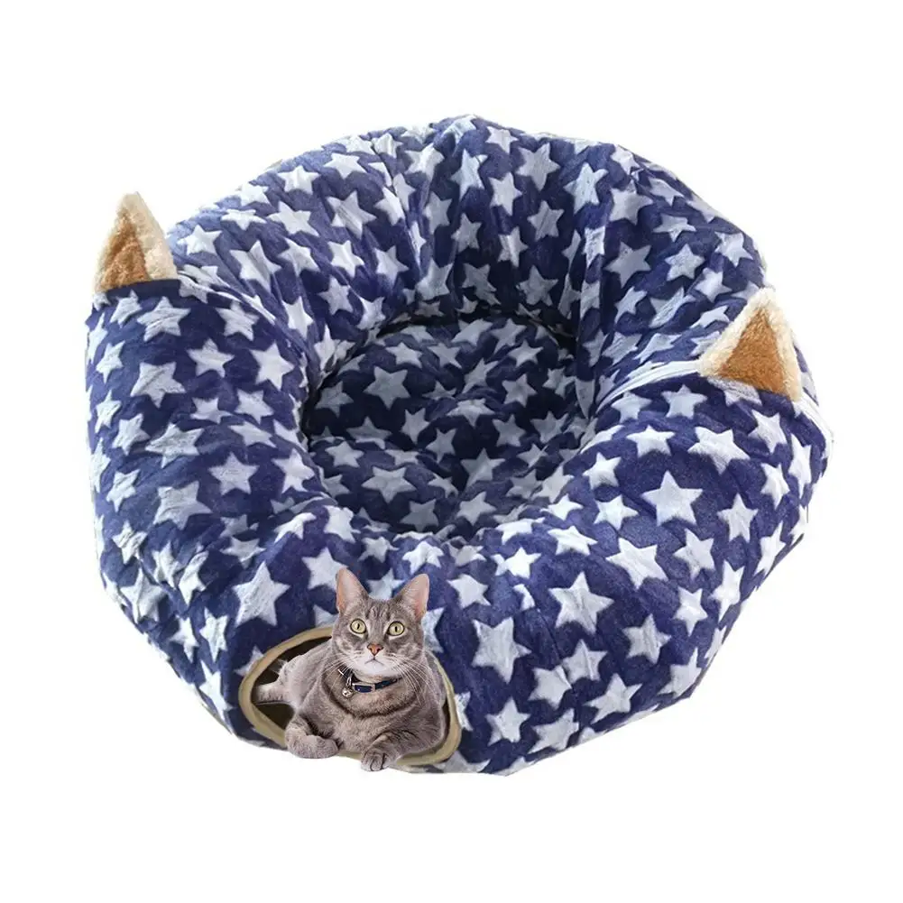 Забавный туннель для кошек игрушки туннель Rolling Nest Tubes складной Crinkle игрушки для котят щенка Ferrets кролик играть собака туннель