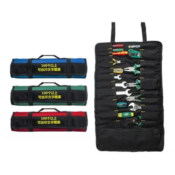 Multifunction Oxford Cloth Folding Wrench Bag Roll Storage Pocket Tools Pouch Organizer Holder Portable Case