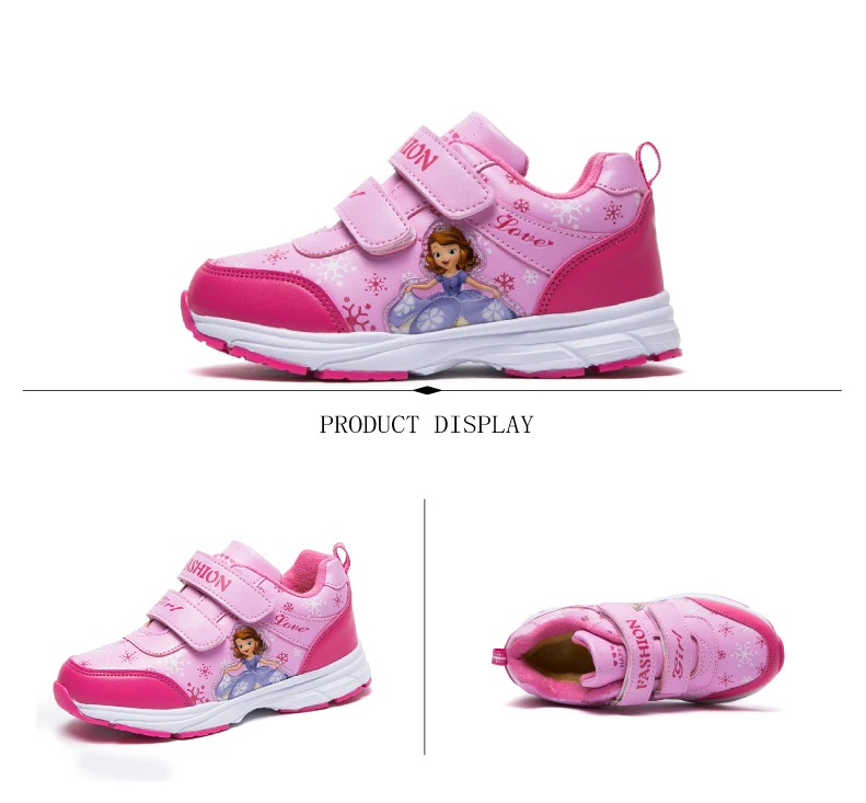 Зимние детские кроссовки, обувь для девочек, плюшевая теплая детская обувь, обувь принцессы для девочек, детская повседневная спортивная обувь для девочек