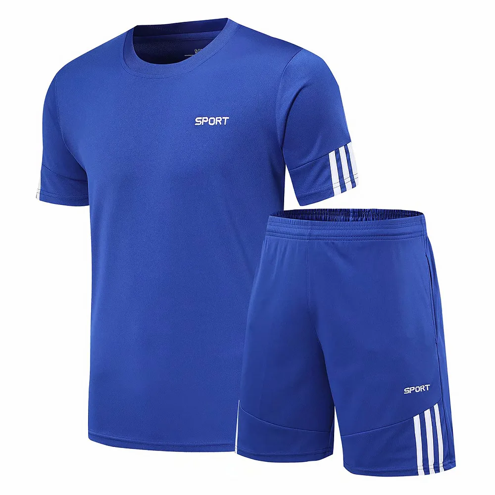 Спортивная одежда для мужчин Бег комплекты Спортивный костюм Шорты + набор