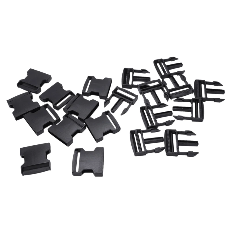 Black NEW-10pcs пластиковые застежки Клипса-Паракорд для Паракорда браслет черный ремешок Застежка - Цвет: Black