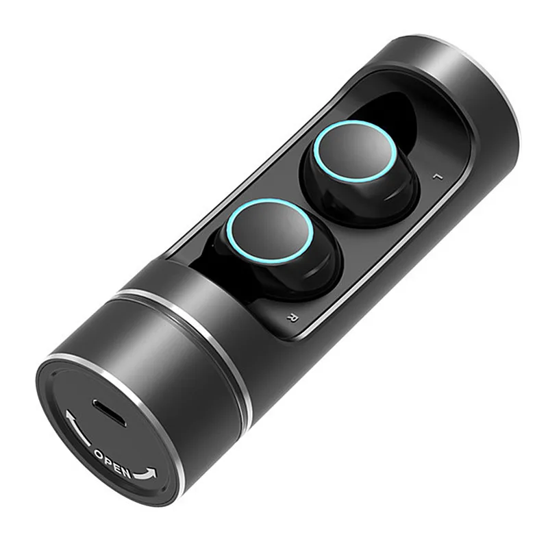 Черный LEORY E8 TWS беспроводные bluetooth наушники Smart Touch Hifi DSP шумоподавление водонепроницаемая Спортивная гарнитура с микрофоном для X XR huawei - Цвет: Черный