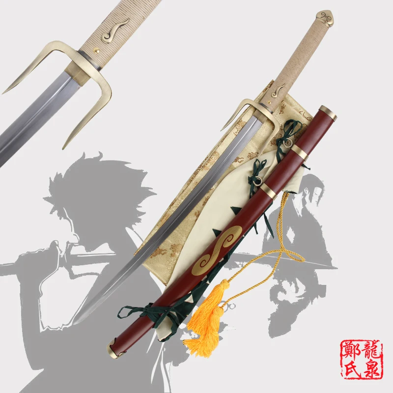 For Samurai Champloo Mugen s Typhoon Swell Sword Anime Cosplay Props Christmas Decorative Swords Fantasy No