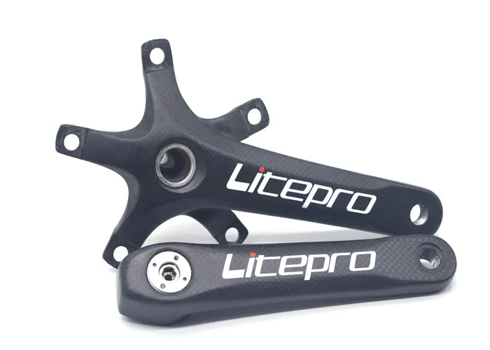 Litepro велосипед Сверхлегкий карбоновый коленчатый набор 130 BCD 412 складной велосипед шатун для дорожного велосипеда 170 мм части велосипеда