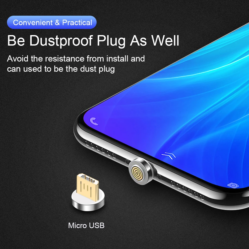 Магнитный Micro USB кабель Obobix, зарядный шнур для телефона, для Xiaomi Redmi Note 5 Pro, быстрый Магнитный зарядный провод, Micro USB светодиодный кабель