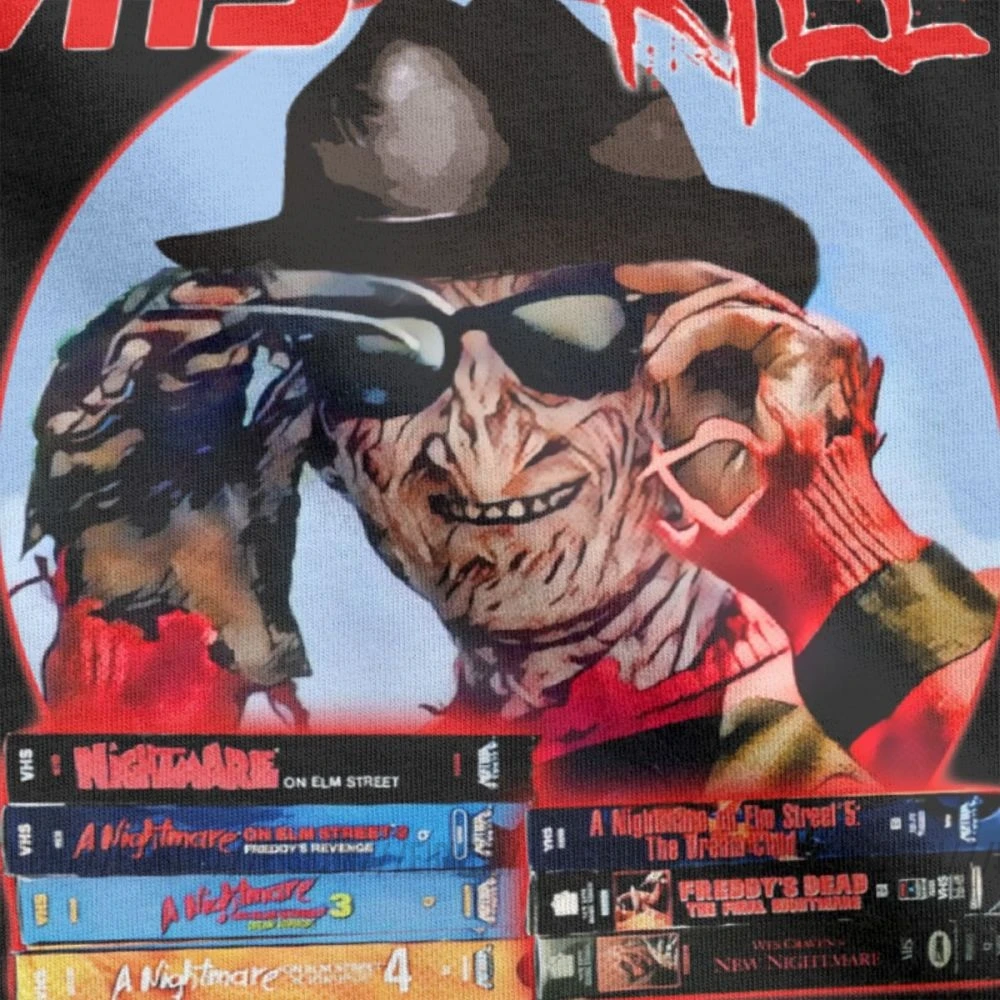 Уникальные VHS и футболки Kill для мужчин из чистого хлопка футболка фильм ужасов Кошмар Хэллоуин страшный короткий рукав футболки подарок на день рождения