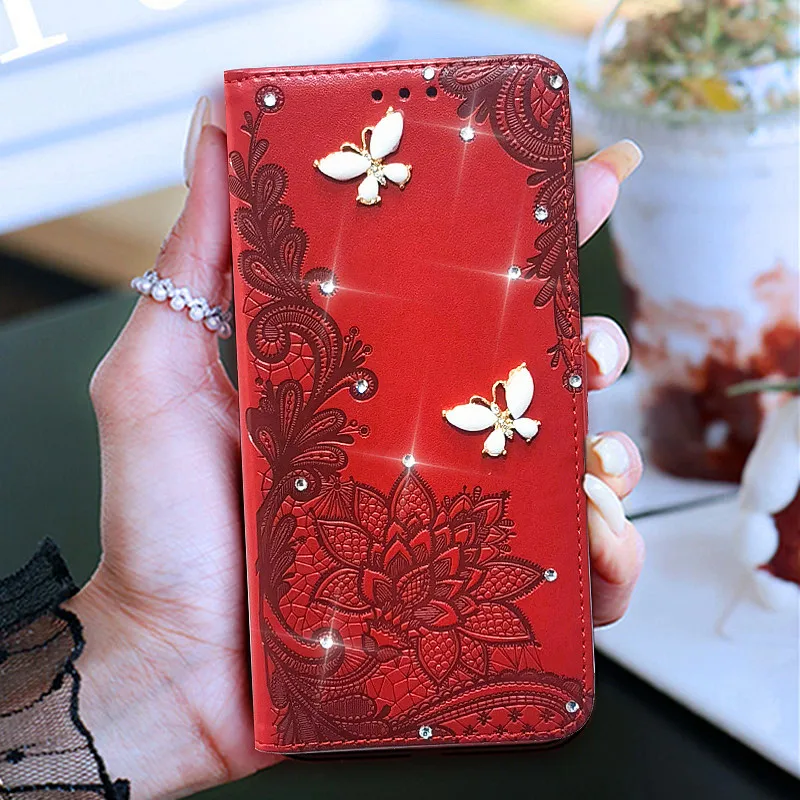 Diamond Wallet Case for Redmi 9A 9C NFC 9AT 4X 9T 6A 7A 8A 8 9 7 6 5 Plus Flip Leather Cover Poco M3 X3 Pro F3 | Мобильные телефоны