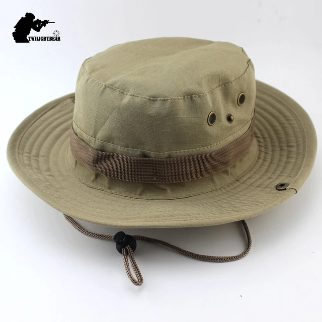Chapeau militaire camouflage de brousse avec cordon pour homme 4
