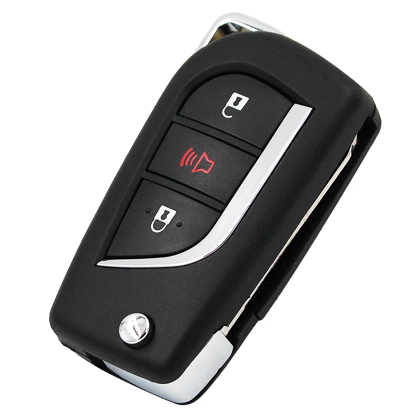 Upgrated Flip Remote Key Fob 3 Buttons 433.92mhz 4D67 Chip for Toyota Camry Corolla Hilux 2005-2008 FCC ID: B41TA B42TA