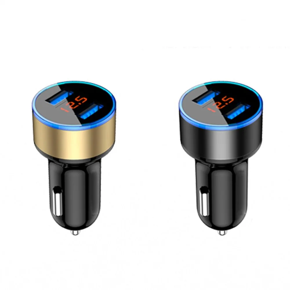 Двойной Переходник USB для зарядки в машине 3.1A цифровой светодиодный дисплей напряжения/тока Автомобильное металлическое зарядное устройство для смартфона/планшета#8