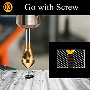 Cabeza avellanada biselado Waveway para taladros desbarbador de titanio, cortador de agujeros cónicos para acero/aluminio