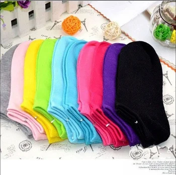 

5 Pairs Fashion Women Comfortable Candy Color Cotton Sock Slippers Short Socks Ankle Socks TC21