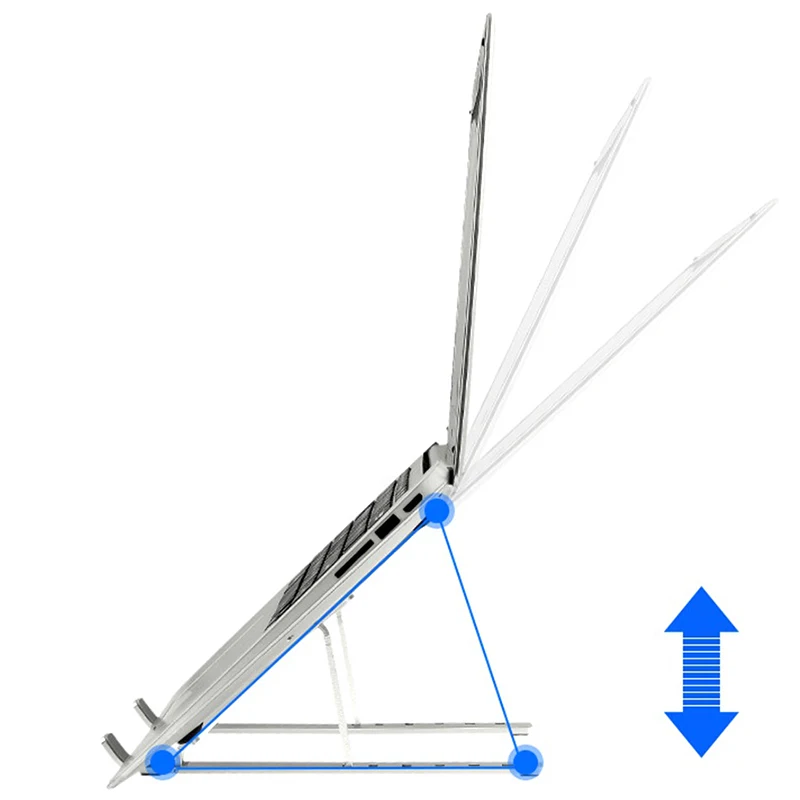 Подставка для ноутбука портативная регулируемая высота алюминиевый сплав Настольный вентилируемый охлаждающий держатель складной Ультра для MacBook