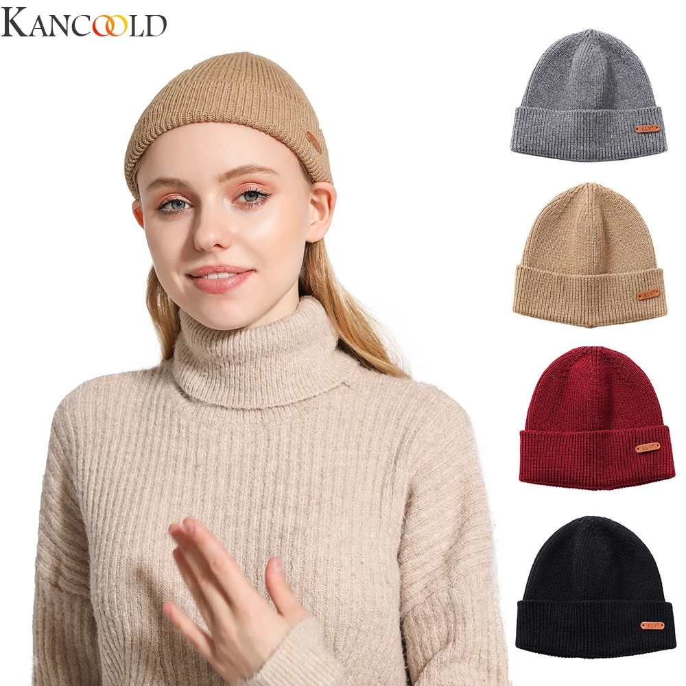 KANCOOLD Мужская и женская мешковатая теплая вязаная крючком Зимняя шерстяная вязаная Лыжная шапка с черепом, громоздкая шапка, верхняя одежда, теплая шапка с ушками, Новое поступление