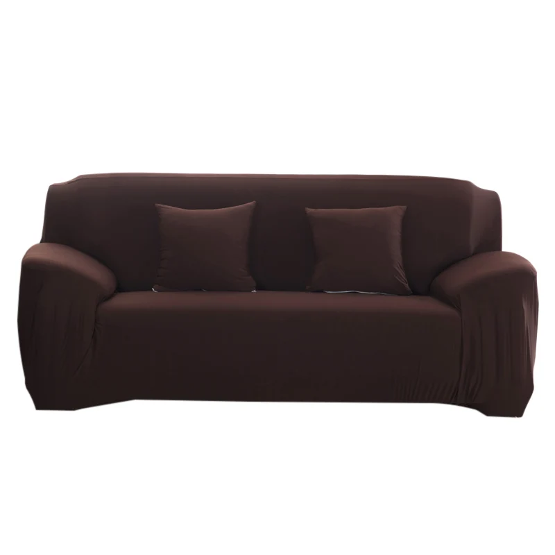 coffee two seat Чехлы для диванов, все Чехлы, универсальные, на заказ, эластичные чехлы для диванов, полотенце, европейский стиль, Нескользящие, высокое качество - Цвет: coffee two seat