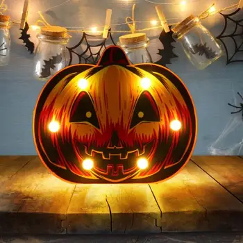 

Bat/Pumpkin/Skull/Spider LED Light Wall Hanging Night Lamp Modeling Lamps Battery Powered Led Night Light Halloween Decor Gift