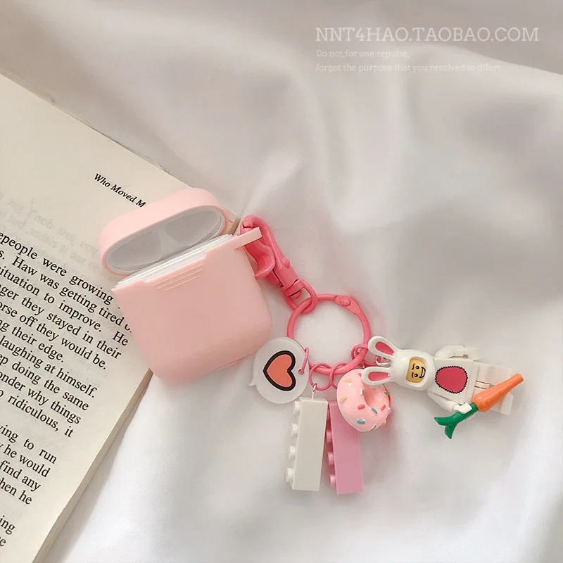 Приятный мягкий ТПУ силиконовый чехол для наушников для AirPods чехол История игрушек животное для Apple Airpods2 противоударный чехол для наушников Аксессуары - Цвет: Коричневый