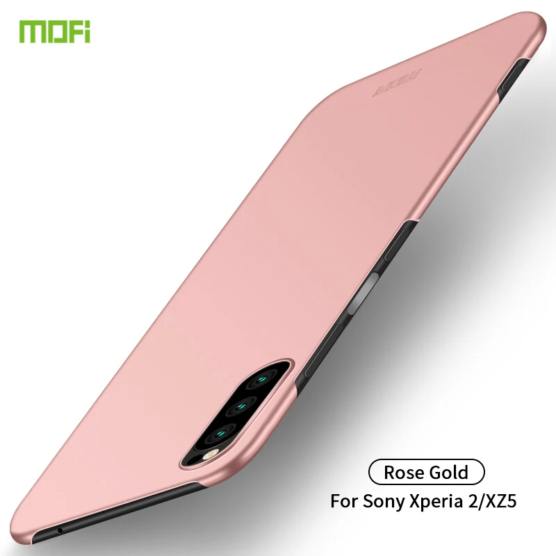 Rose Gold MOFi для sony Xperia 2/XZ5 чехол для ПК Жесткий Роскошный защитный чехол для sony Xperia XZ5 Fundas Phone Shell - Цвет: Rose Gold