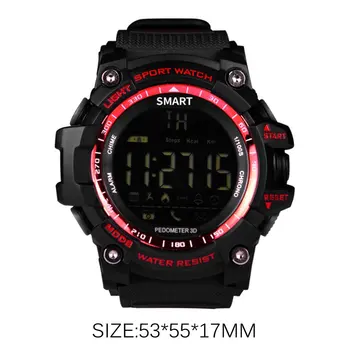 

EX16 IP67 Waterproof Smart Watch Bluetooth Clock Notification Remote Control Pedometer Sport Watch Men's Wristwatch