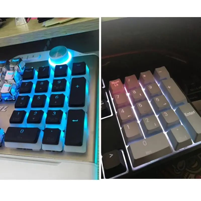 Клавиатура Механическая с подсветкой 17 клавиш RGB верхняя печать PBT Shot