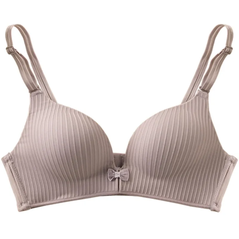 

Underwear women's thin bra without steel ring gather small chest thin cup with ribbon to support girl's bra