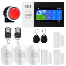4,3 дюймов TFT экран wifi GSM домашняя охранная сигнализация детектор движения приложение контроль пожарный детектор дыма