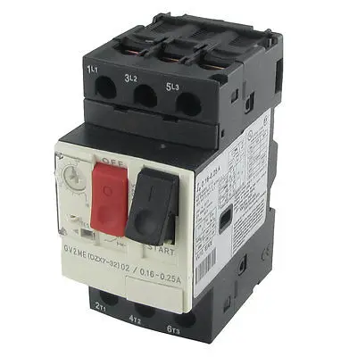 

0.16-0.25A 3P Pole Motor Circuit Breaker DIN Rail Mount