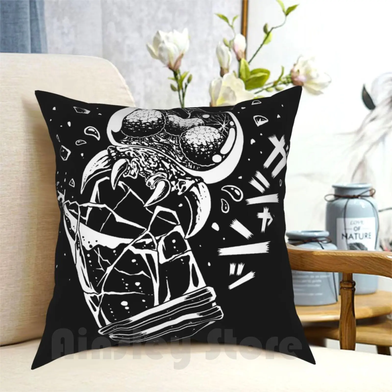 

Breaking Free Pillow Case Printed Home Soft DIY Pillow cover Monster Scary Halloween Manga One Color One Color Design