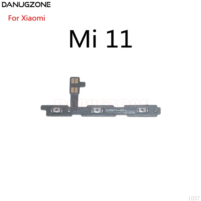Bouton d'alimentation pour Xiaomi Mi 11 Pro Lite 5G, bouton de volume, muet  marche/arrêt, câble flexible, 10 pièces/lot