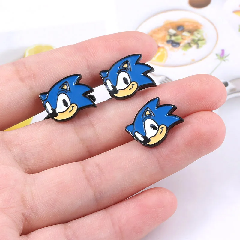 Sonic Pins Аниме Соник Ежик эмалированная брошь-кнопка для женщин мужчин детей Хэллоуин ювелирные изделия