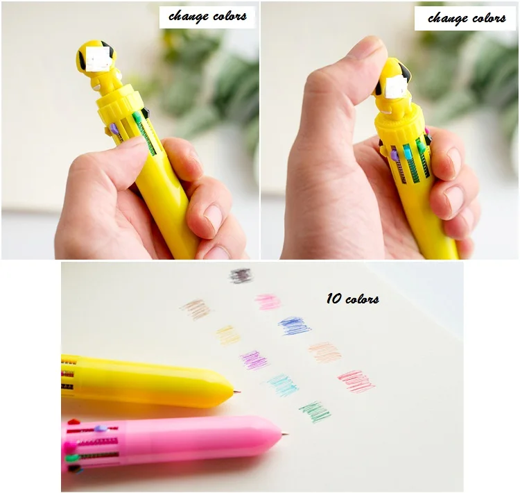 [MYKPOP] Горячая Kpop мультяшная ручка шариковая ручка 0,7 мм 10 цветов в 1 ручка KPOP Bangtan коллекция фанатов SA19102703
