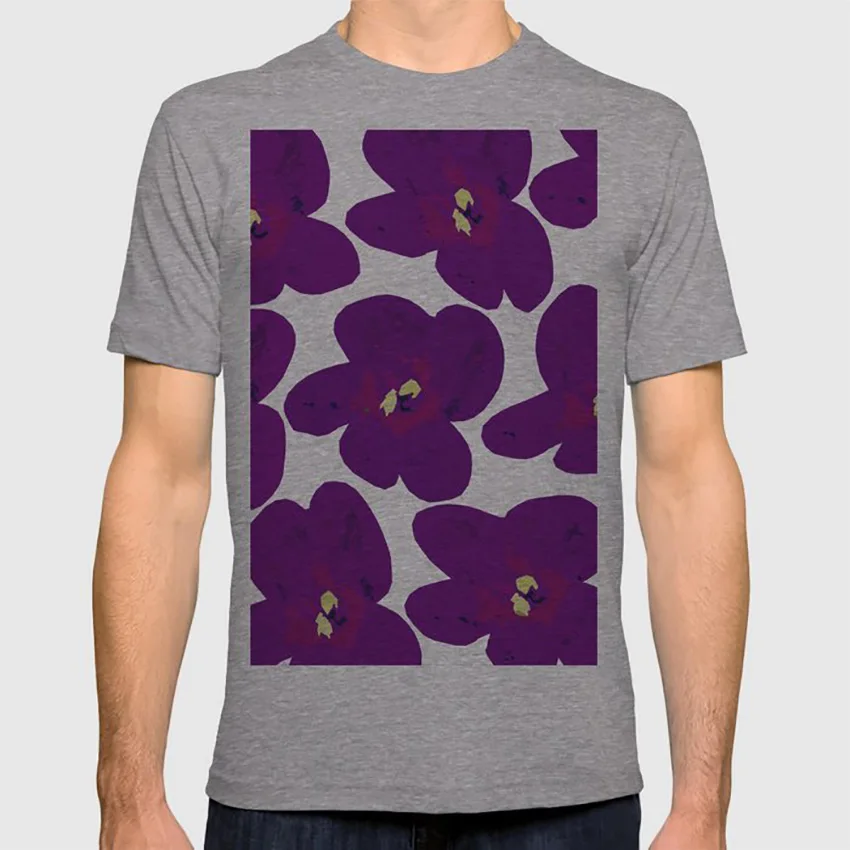Фиолетовые Ретро Цветы# Декор# society6# buyart футболка поп-арт Лето ретро свежие цветы декор фиолетовый символ природа домашний декор