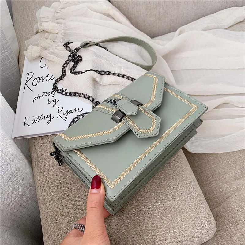 

Summer New Arrival Online Celebrity Textured Bag Women's 2019 New Style Western Style Versatile Hipster Fashion Chain Shoulder B